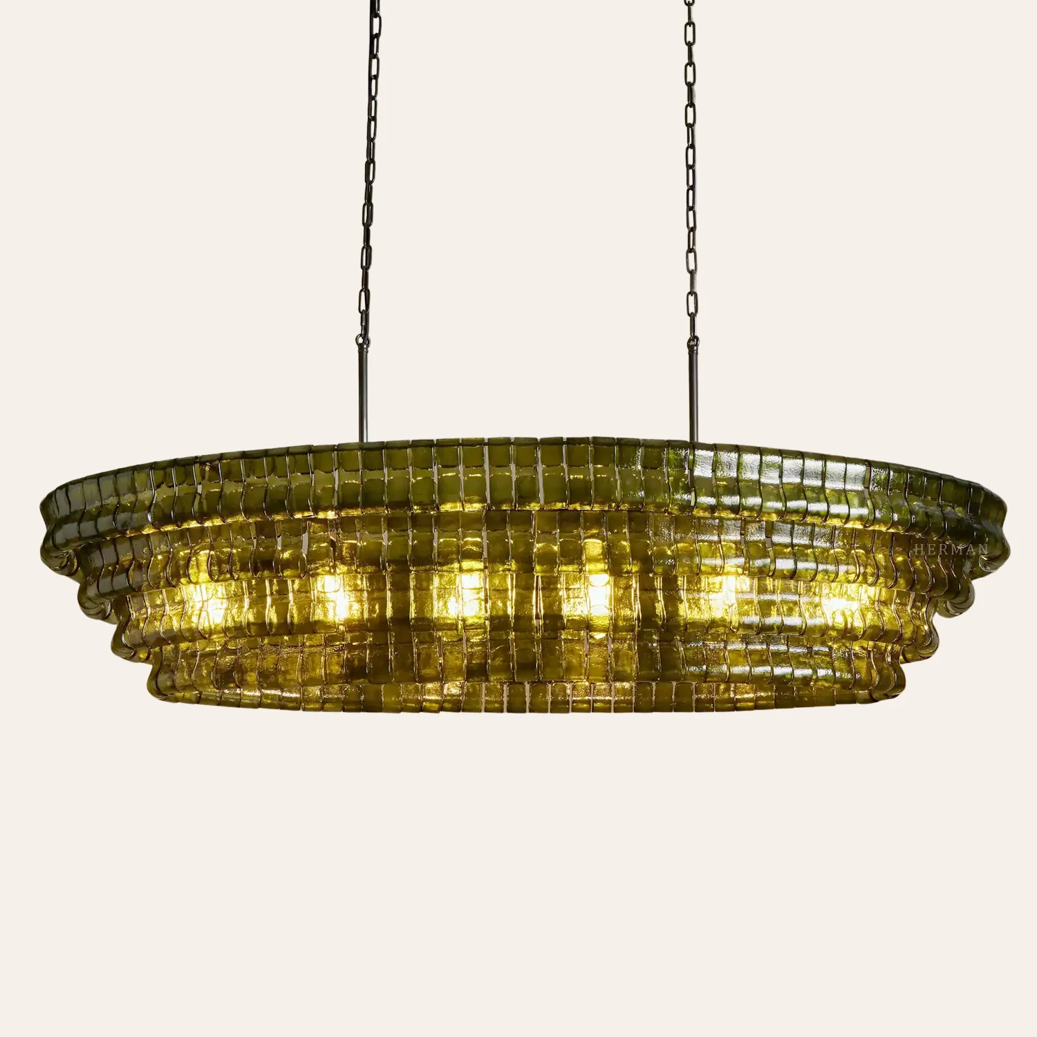 Amor Ghiaccio Glass Oval Chandelier 54"W/65"W - Image 70