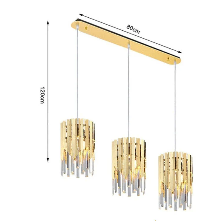 April Crystal Pendant 3 Lights with Canopy - Image 4