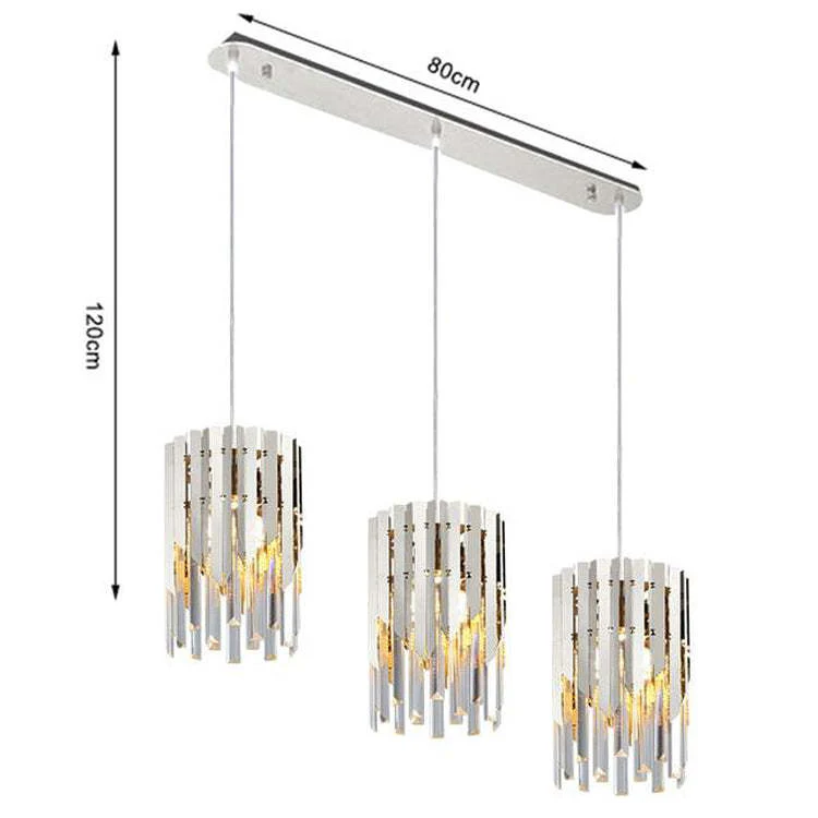 April Crystal Pendant 3 Lights with Canopy - Image 5
