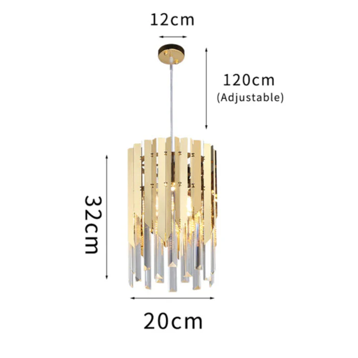 April Gold Plated Crystal Pendant Light - Image 12