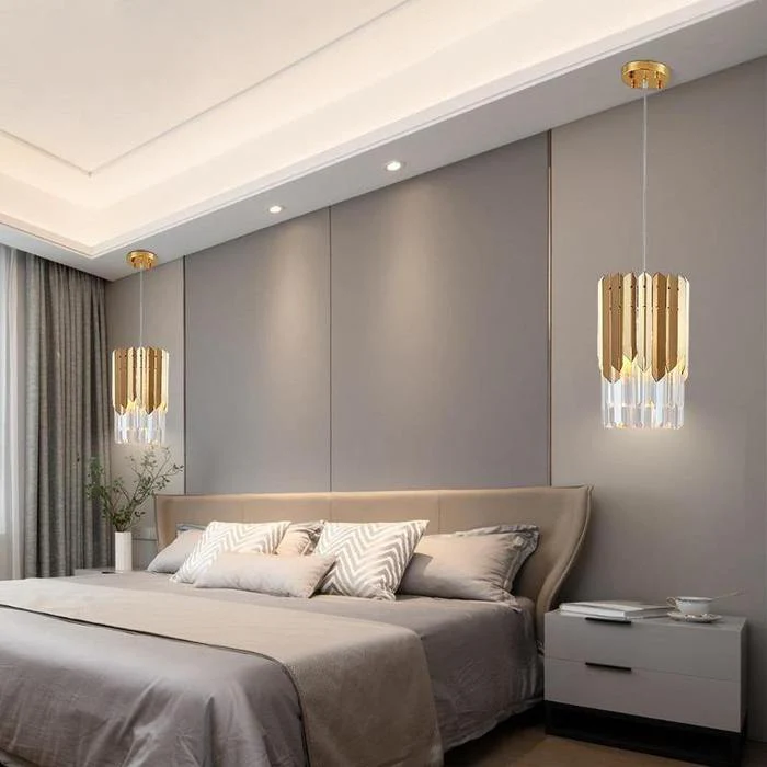 April Gold Plated Crystal Pendant Light - Image 2