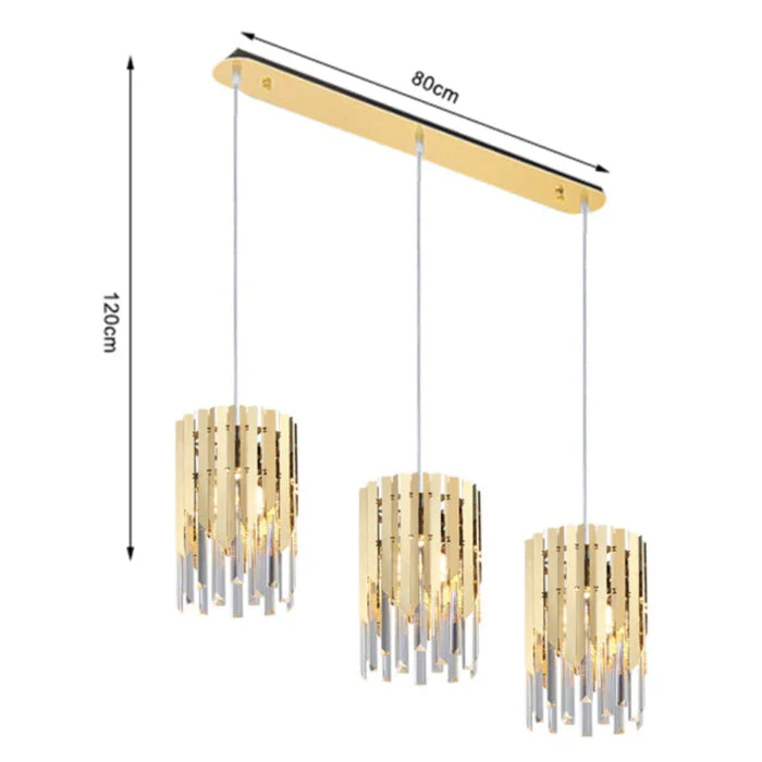 April Gold Plated Crystal Pendant Light - Image 20