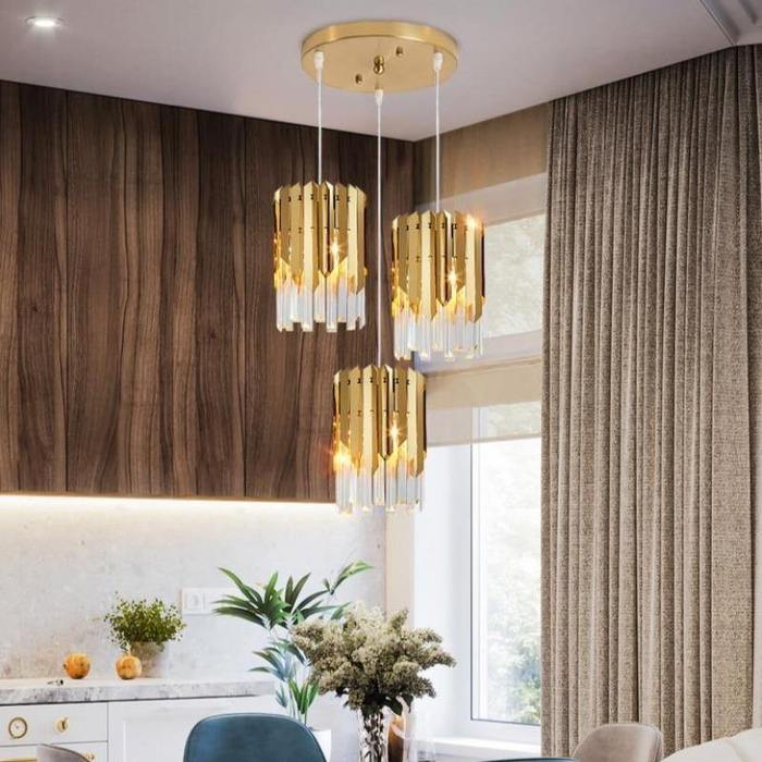 April Gold Plated Crystal Pendant Light - Image 5