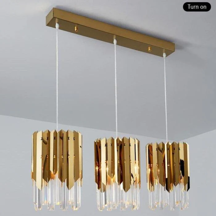 April Gold Plated Crystal Pendant Light - Image 7