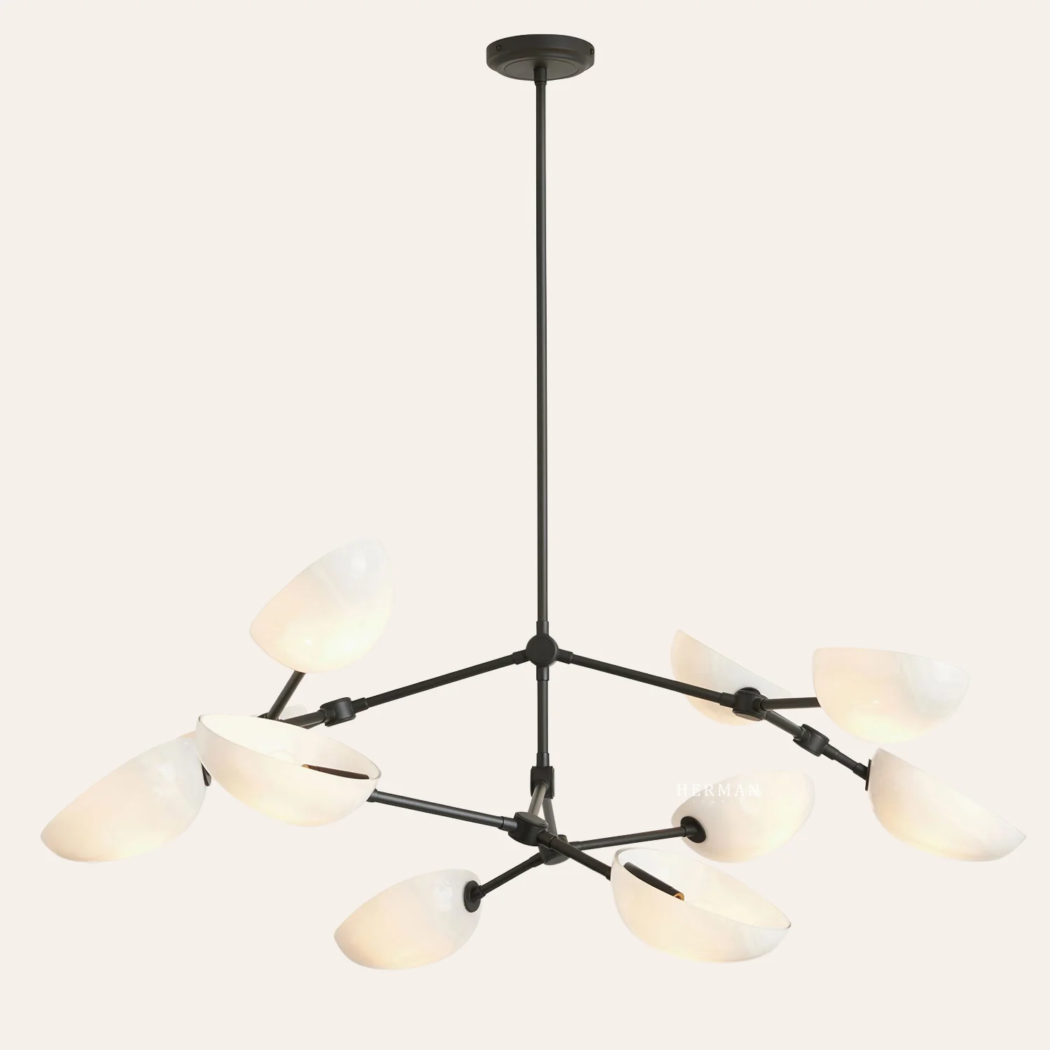 Argus glass Double Tier Chandelier 45" Width - Image 5