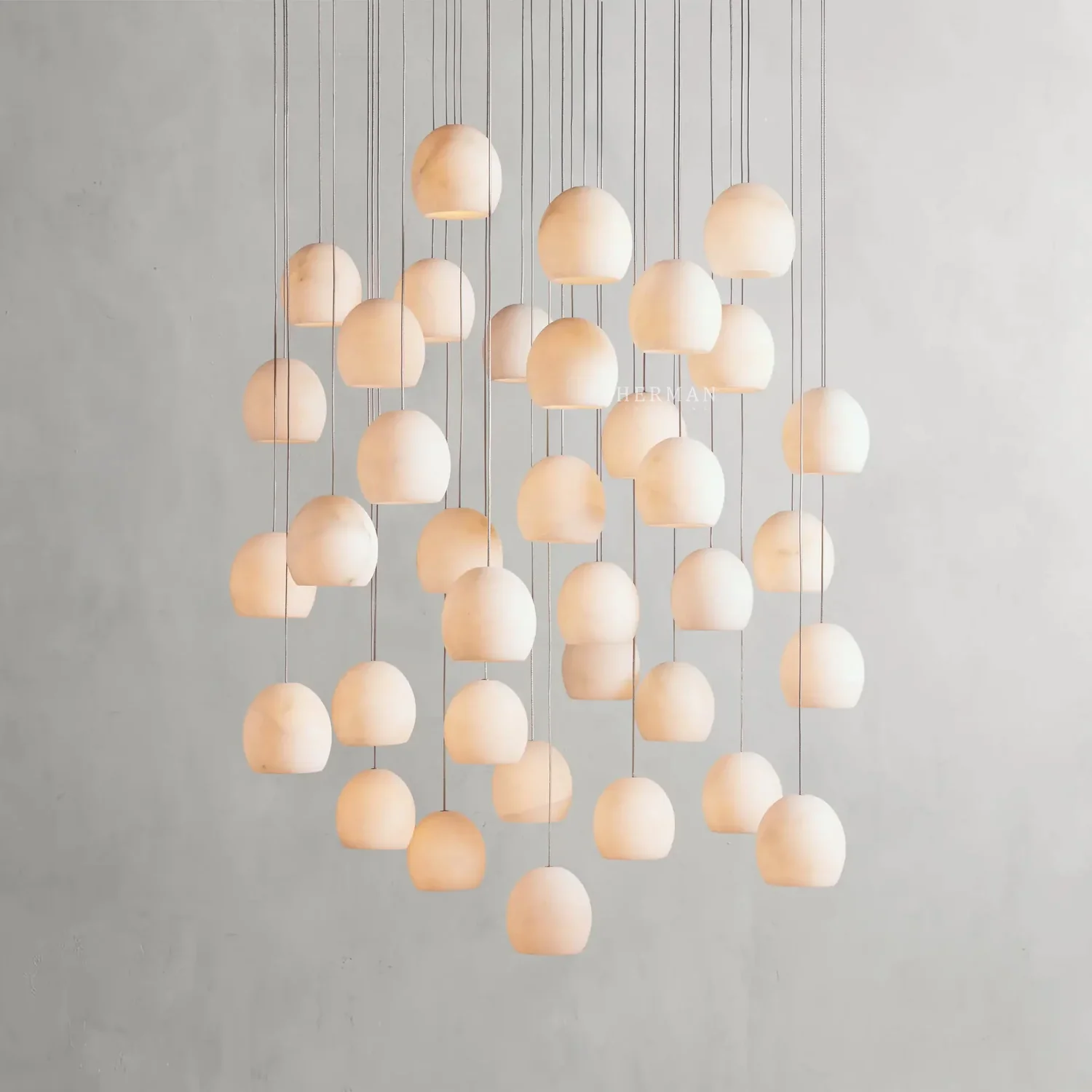 Arica Alabaster Round Chandelier - Image 18