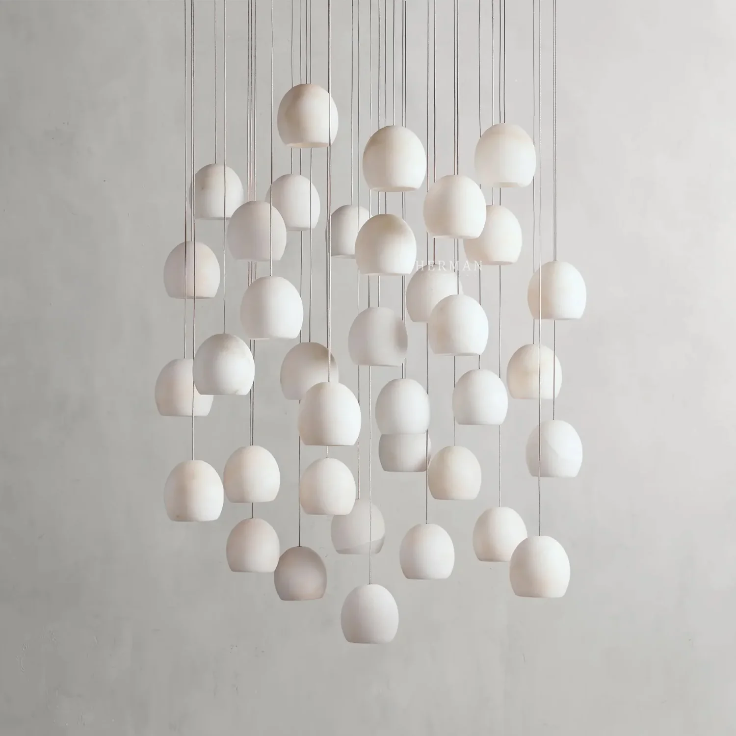 Arica Alabaster Round Chandelier - Image 19