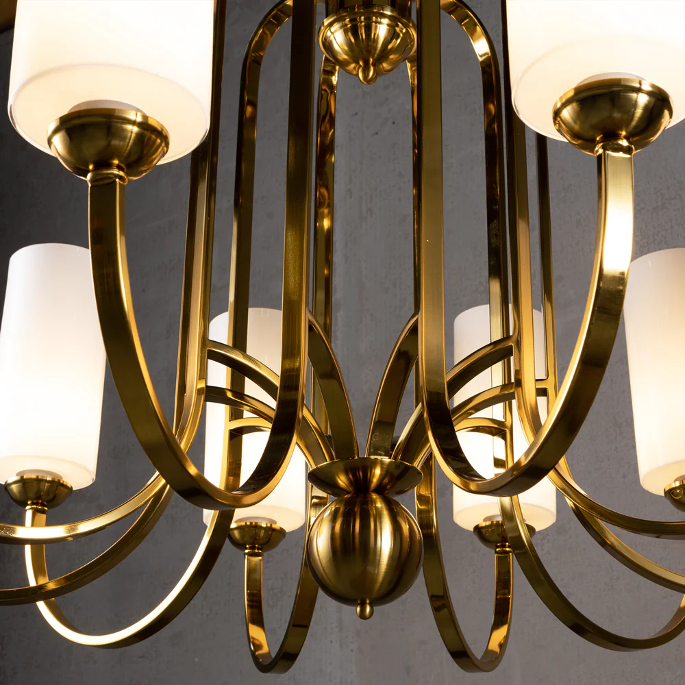 Aries Vintage Brass Chandelier - Image 4