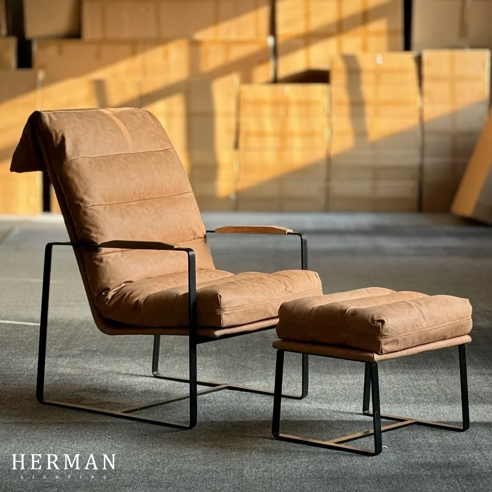 Art Leon Genuine Leather Accent Chair - Image 2