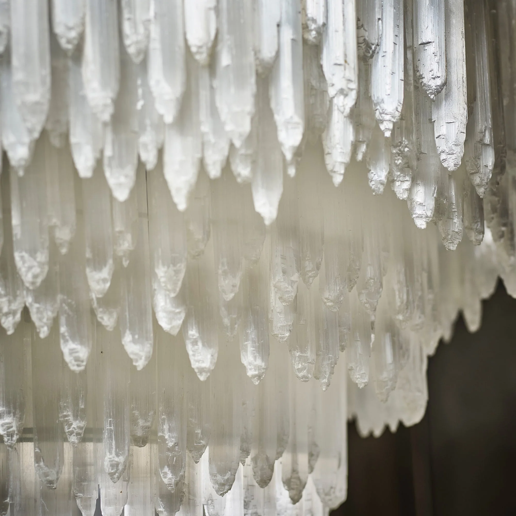 Art Selenite Layer Rectangular Chandelier - Image 3