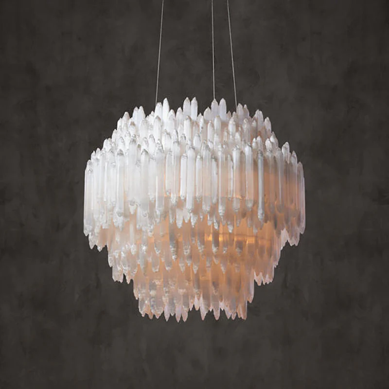 Art Selenite Layer Round Chandelier - Image 11