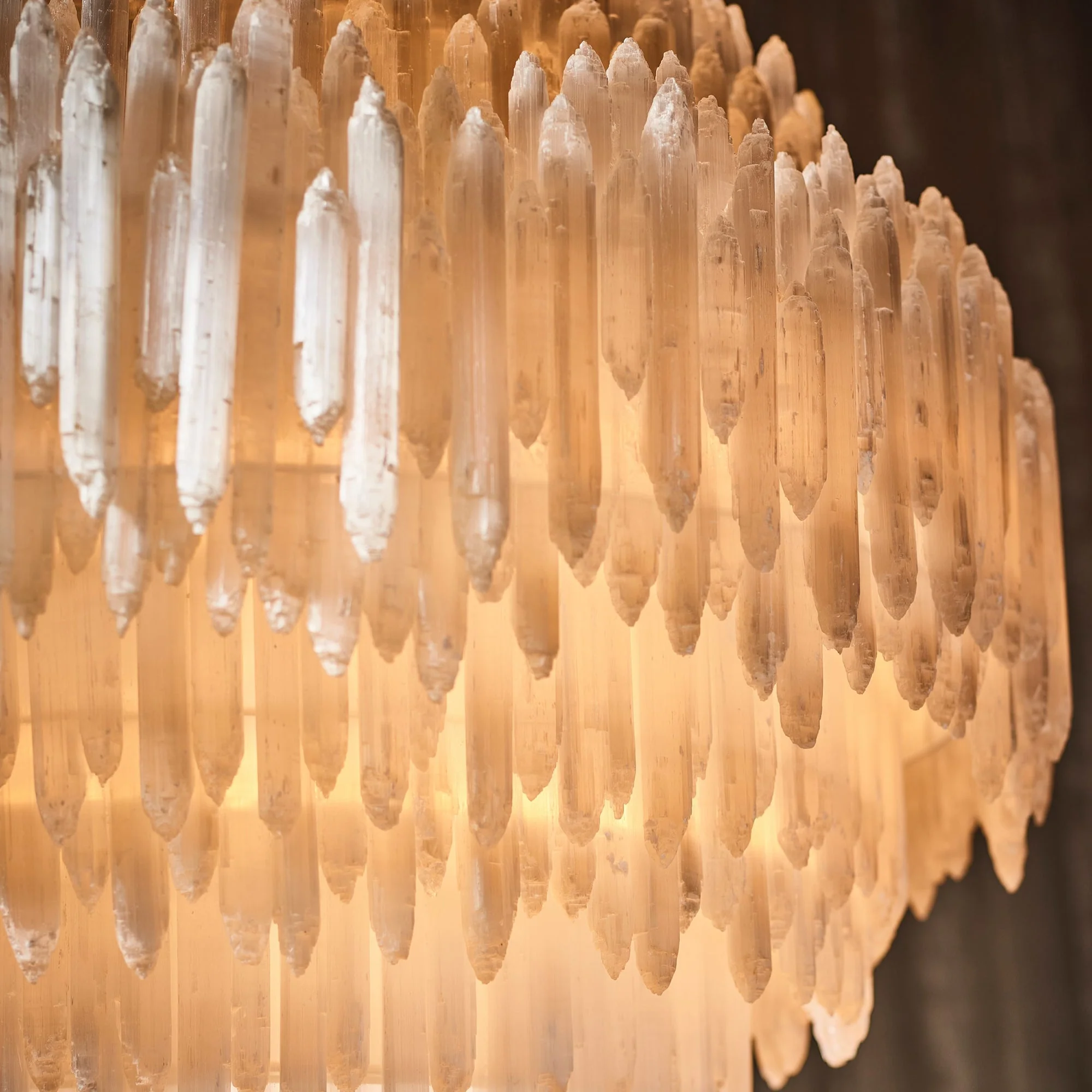 Art Selenite Layer Round Chandelier - Image 7