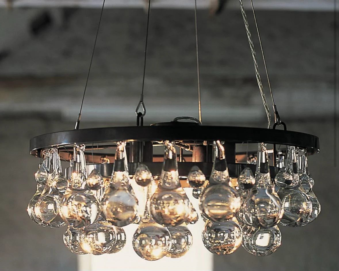 Artistic Pear Round Chandelier 24", Dining Room Round Chandelier