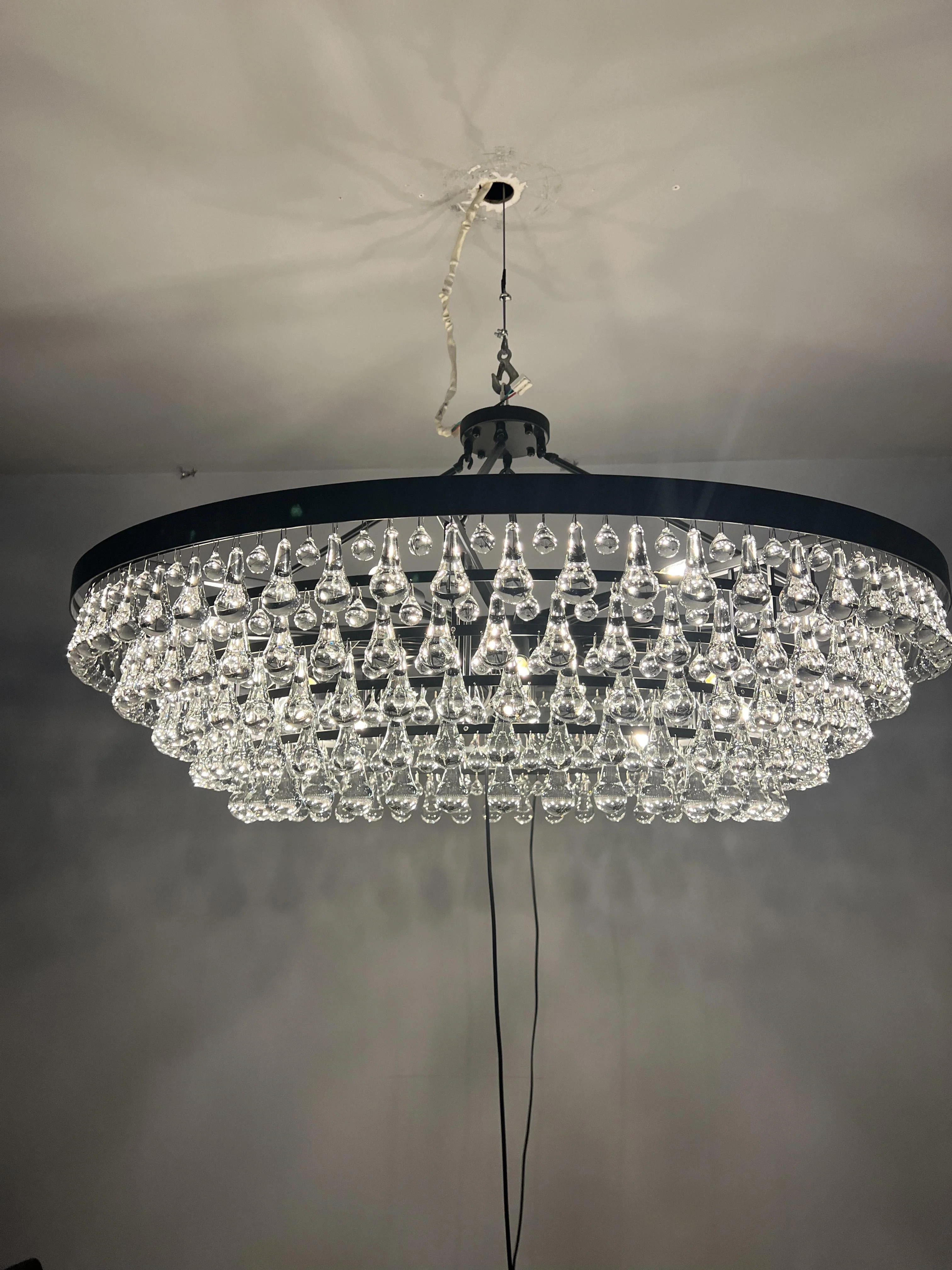 Artistic Pear Round Chandelier 50", Dining Room Round Chandelier