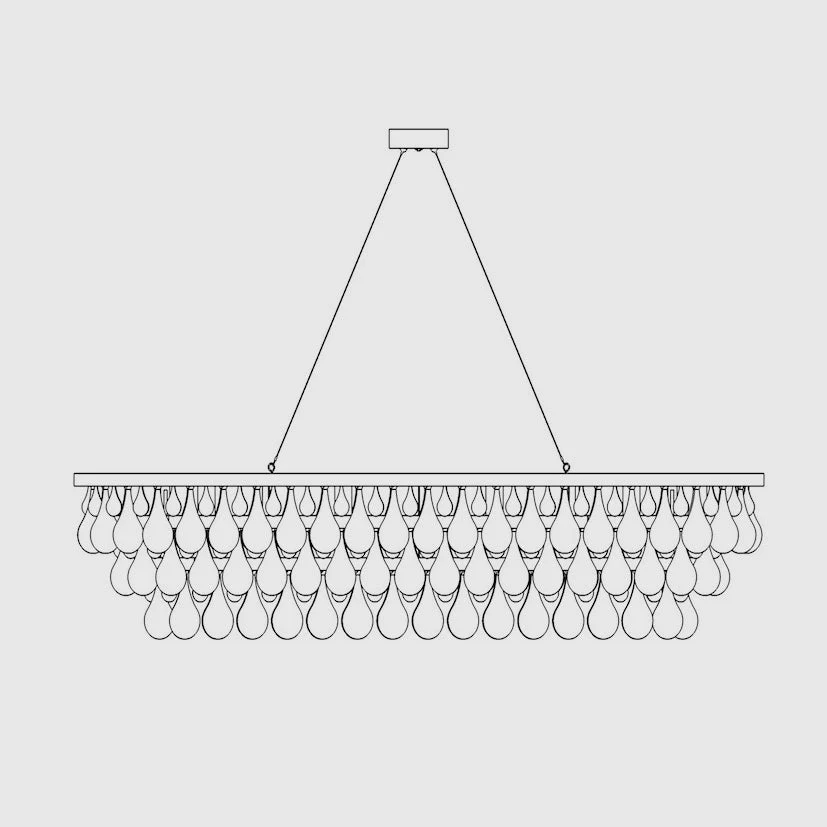 Artistic Pear Round Chandelier 50", Dining Room Round Chandelier - Image 5