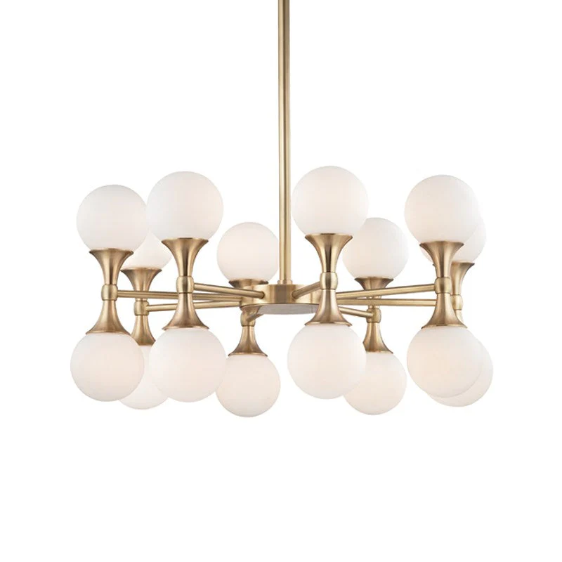 Astoria Round Modern Brass Chandelier