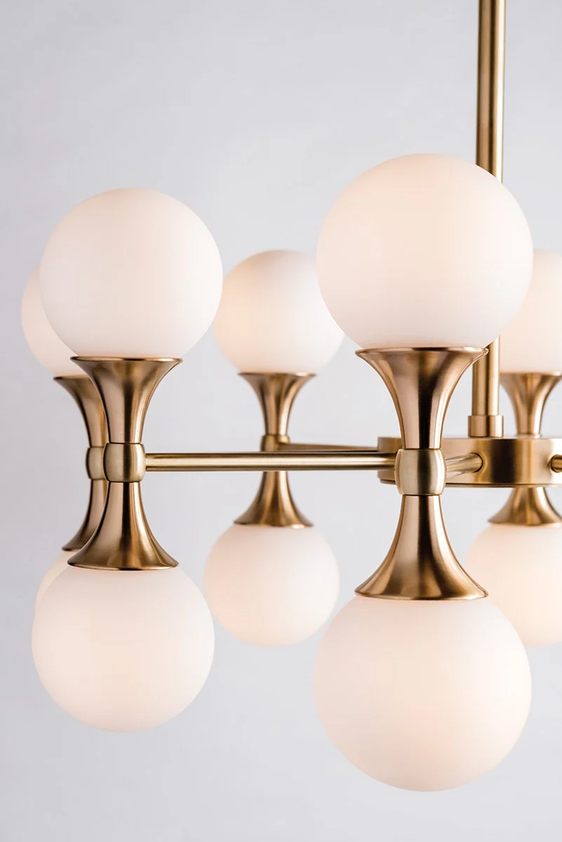 Astoria Round Modern Brass Chandelier - Image 3