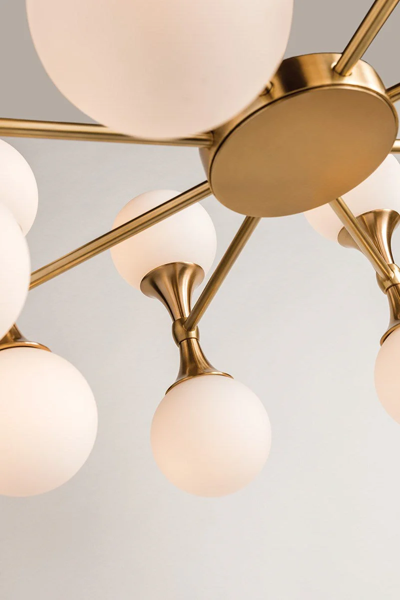Astoria Round Modern Brass Chandelier - Image 4