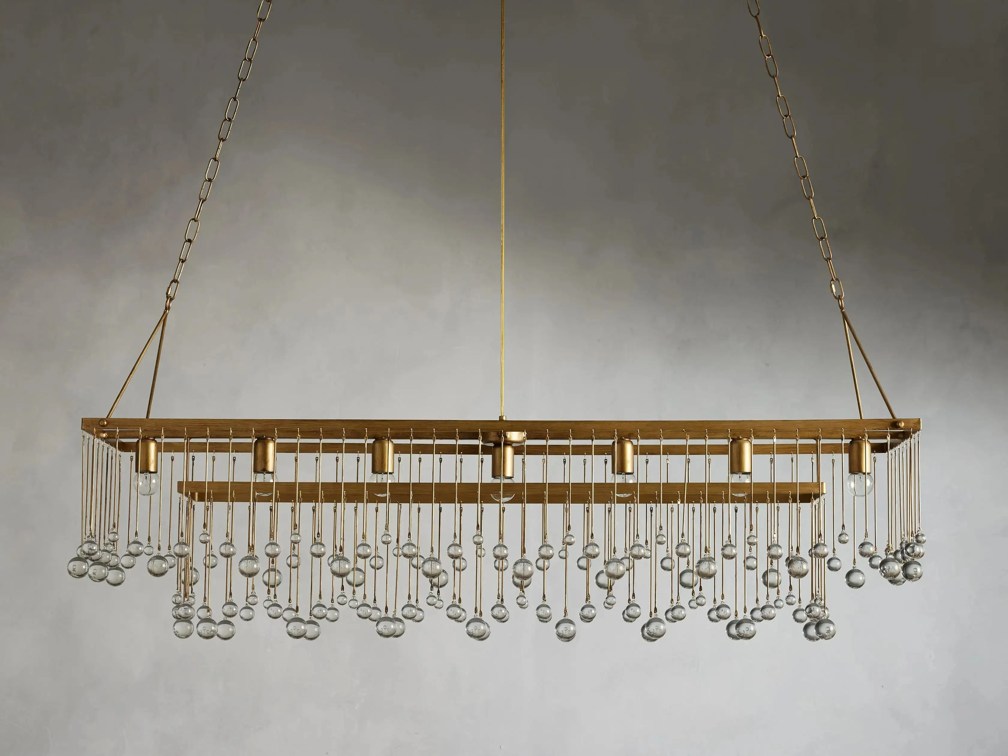 Aubrey Crystal Ball Rectangular Chandelier 47'' 60'' - Image 19