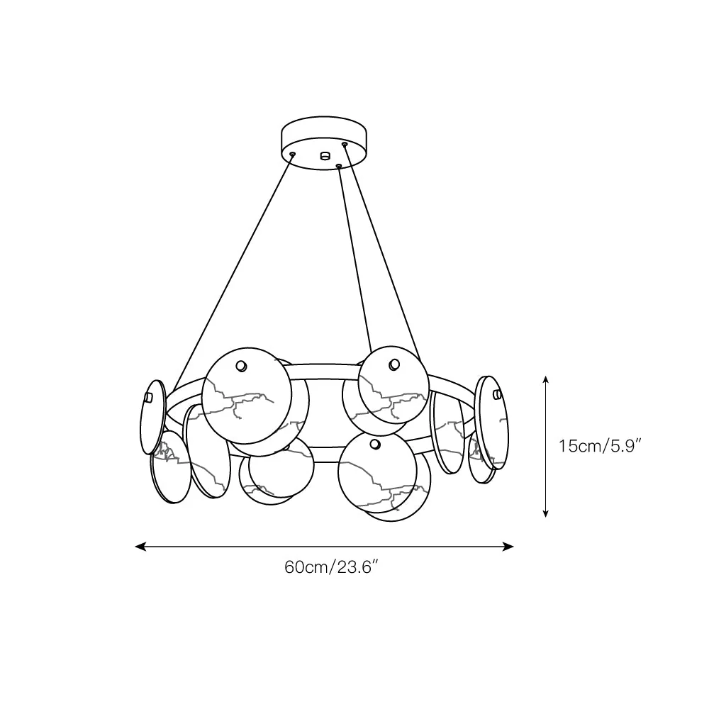 Austen Alabaster Chandelier - Image 4