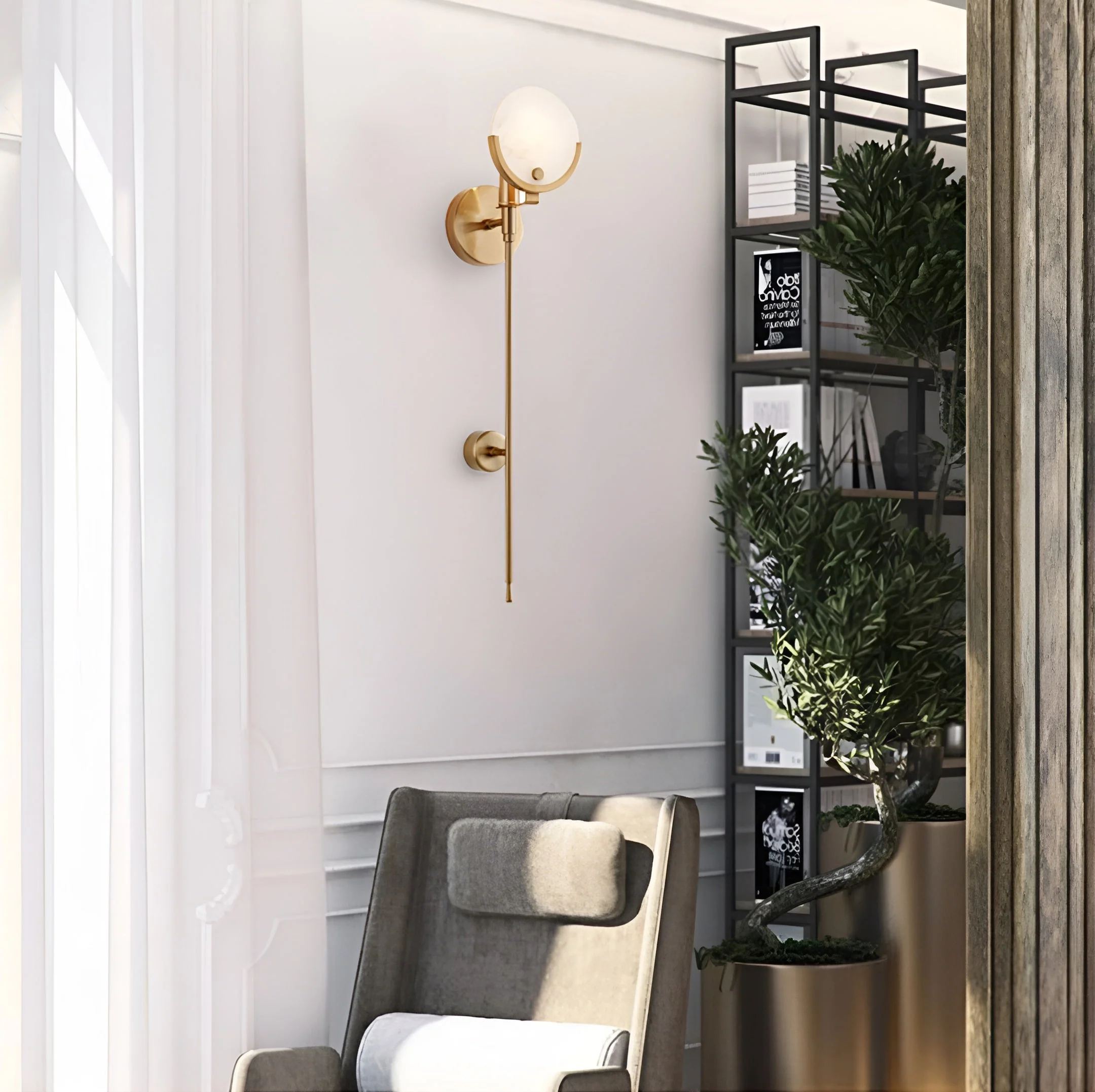 Ava Brass Wall Lamp - Image 13