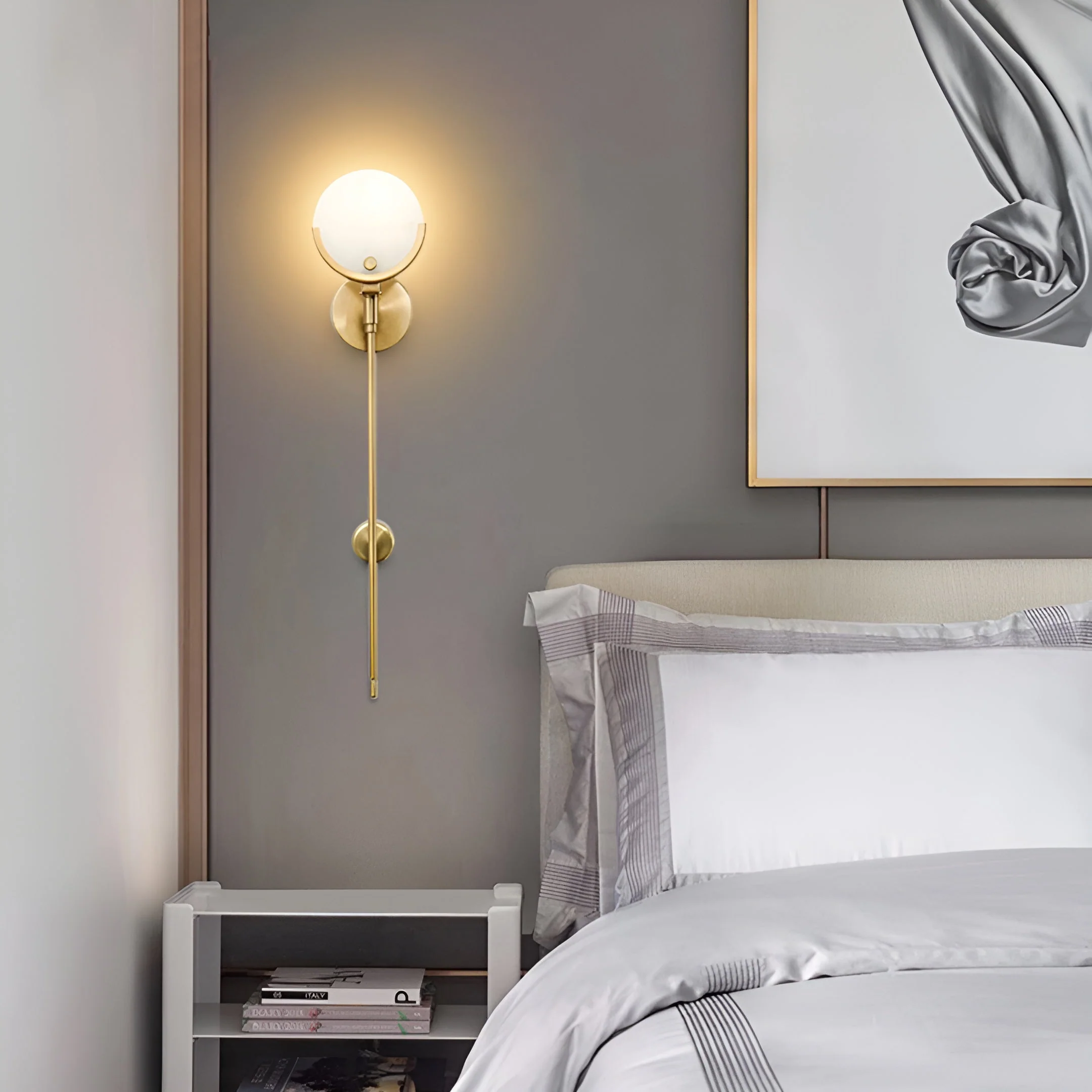 Ava Brass Wall Lamp - Image 4