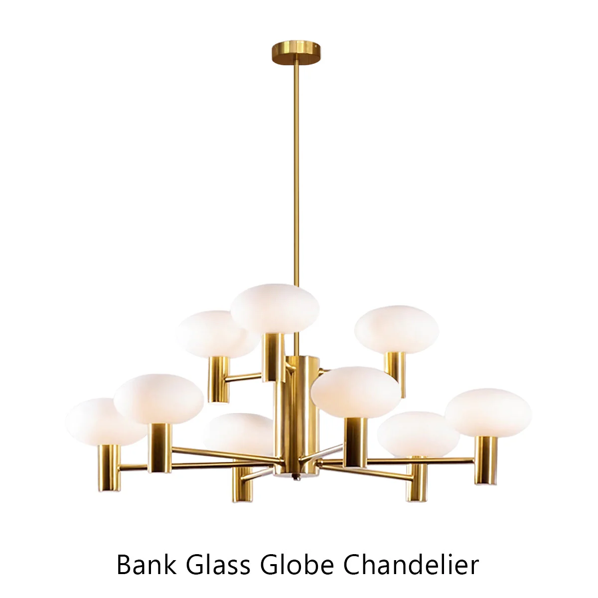 Bank Glass Globe Chandelier - Image 4