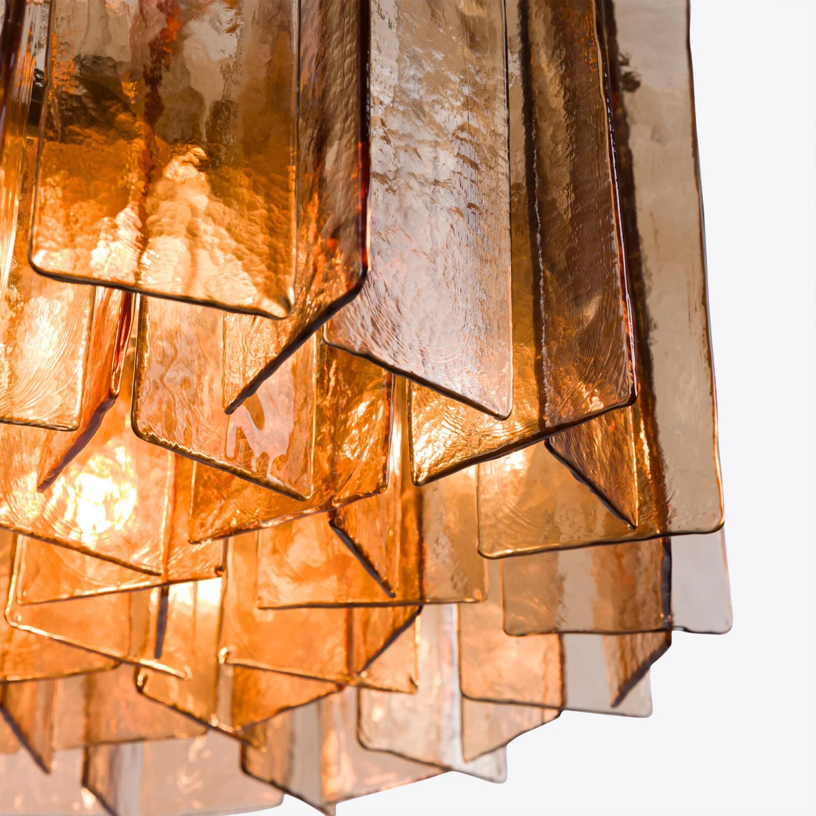 Berlin Chandelier Amber Glass 35" W 47" W - Image 10