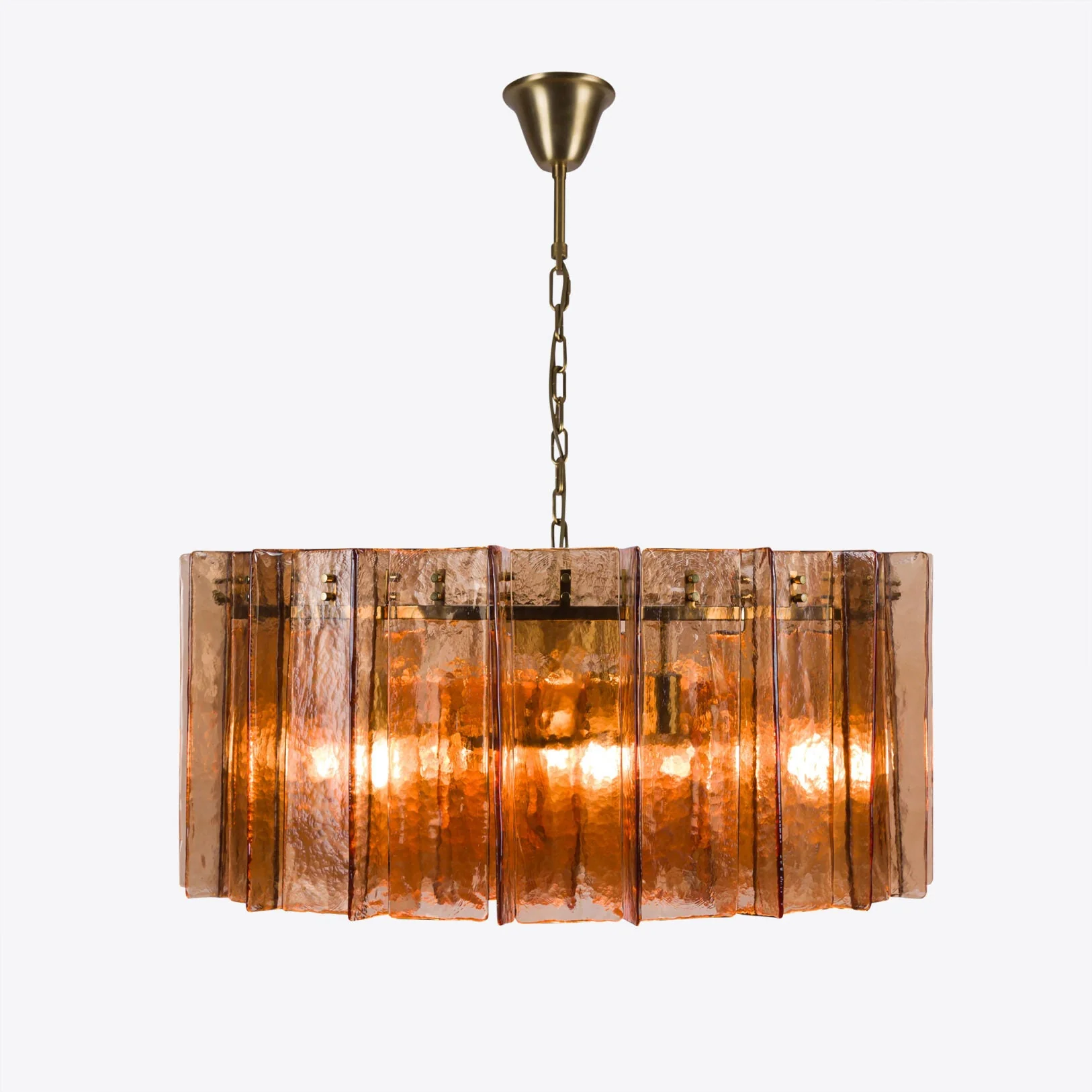 Berlin Chandelier Amber Glass 35" W 47" W - Image 3