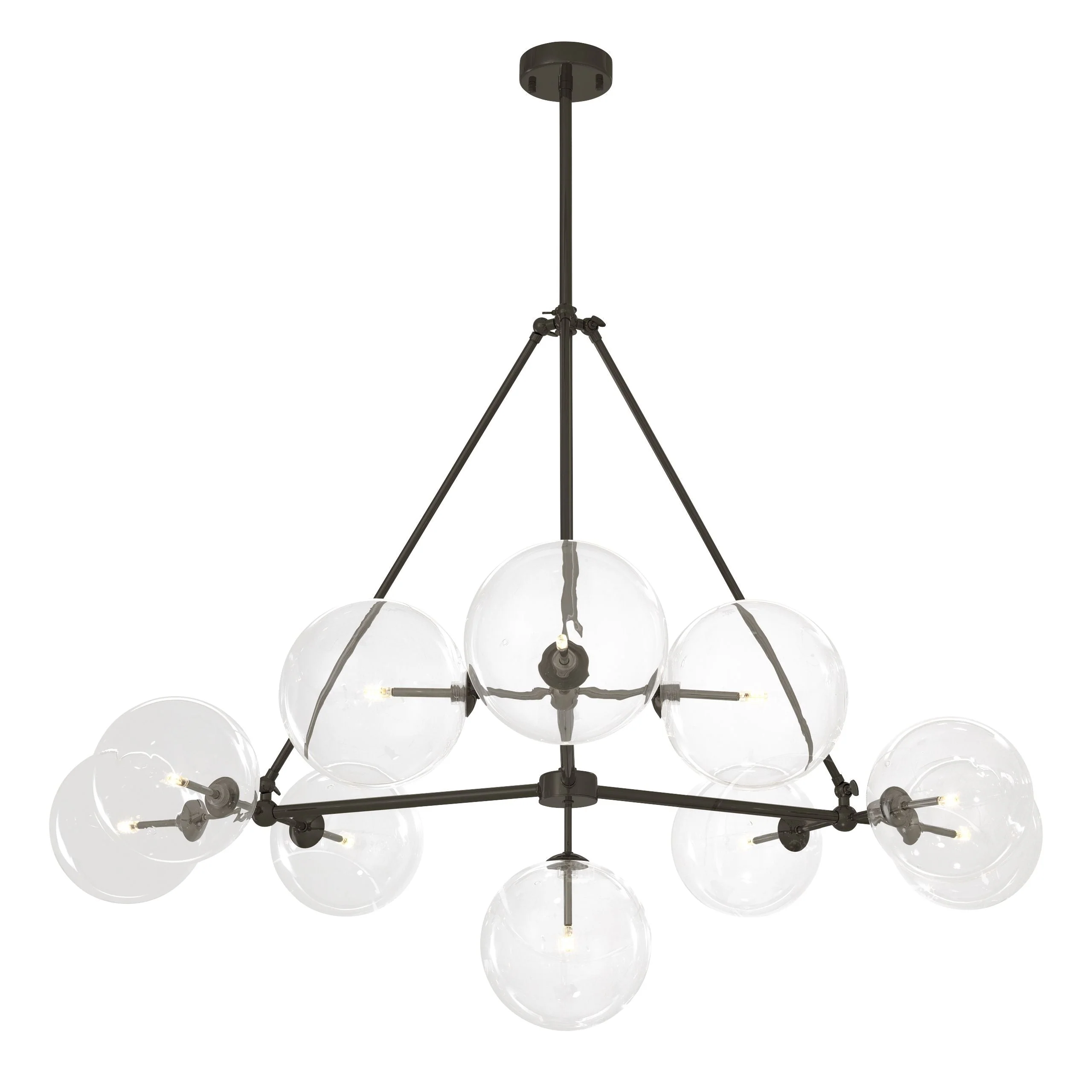 Bermude Modern Glass Chandelier - [Bronze/Antique] - Image 2