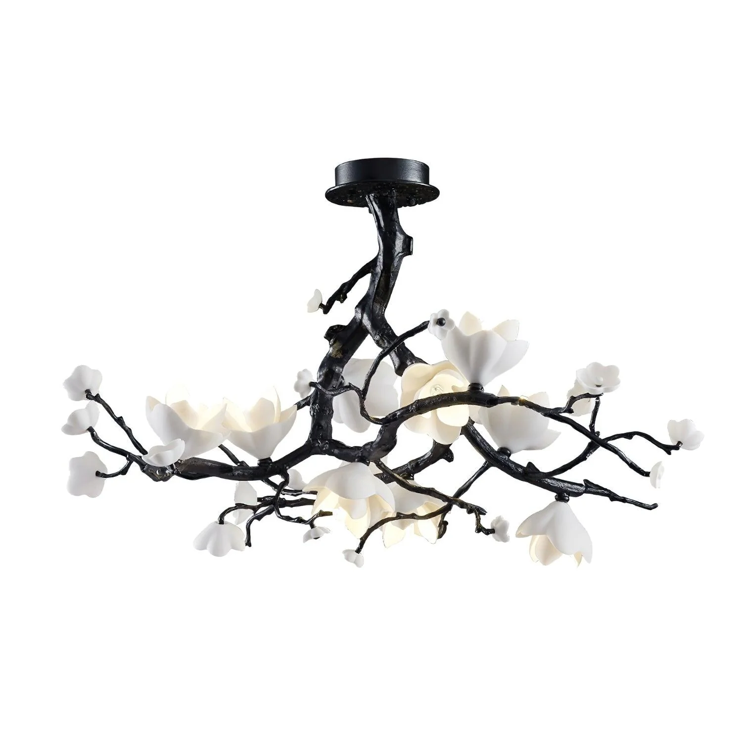 Black Branch Copper Tree Chandelier - Image 16