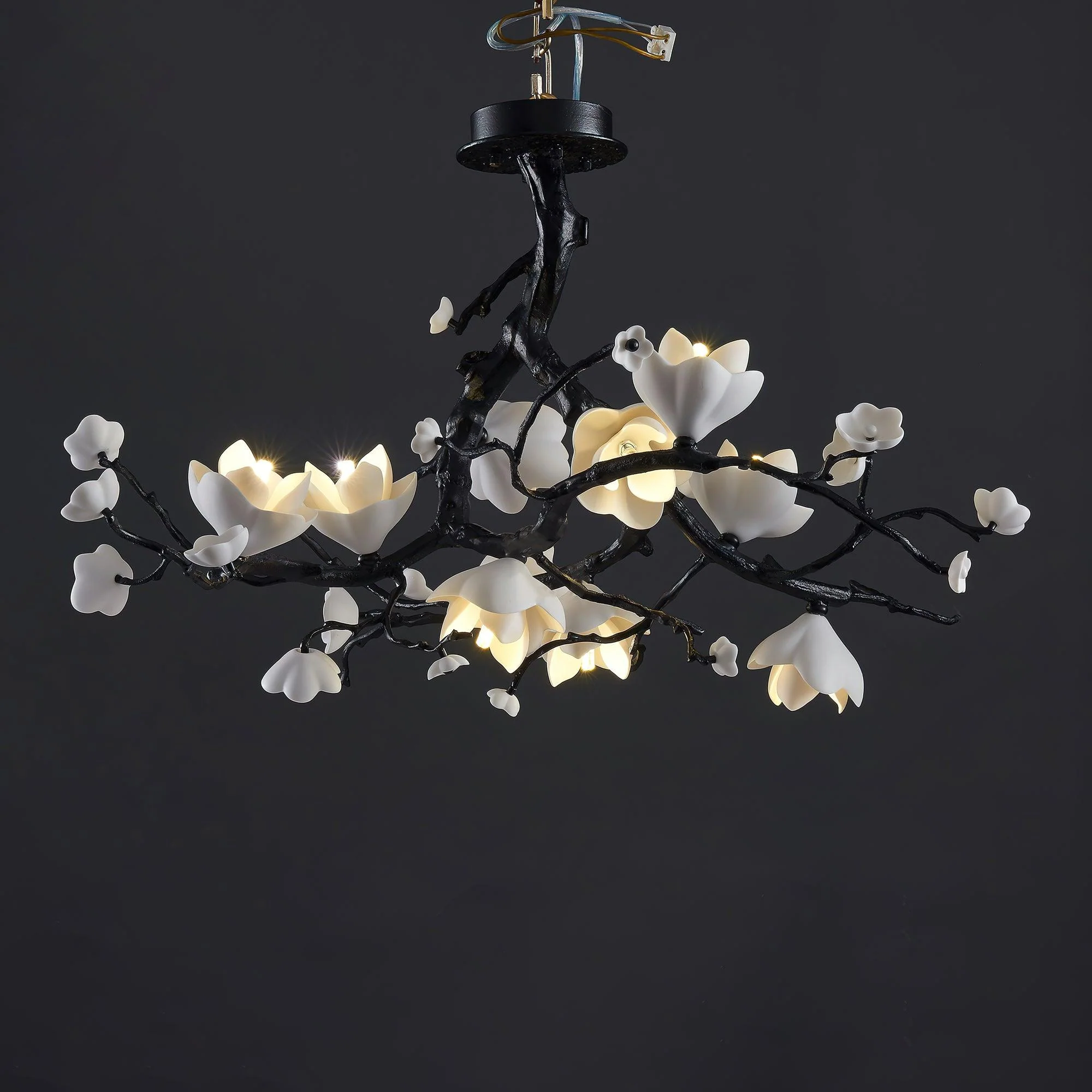 Black Branch Copper Tree Chandelier - Image 17