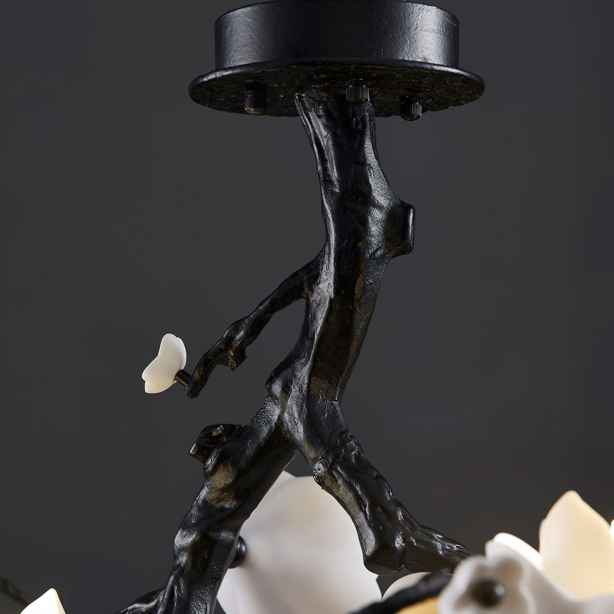 Black Branch Copper Tree Chandelier - Image 18