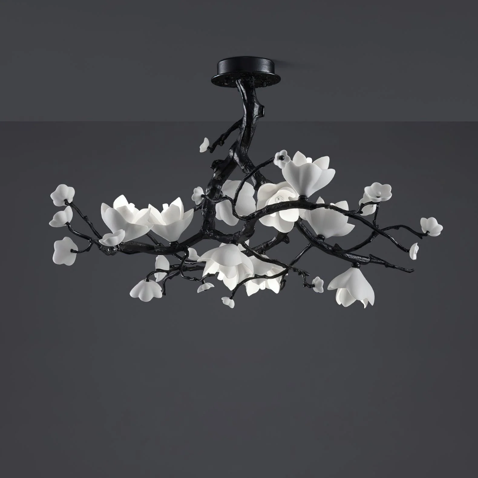 Black Branch Copper Tree Chandelier - Image 21