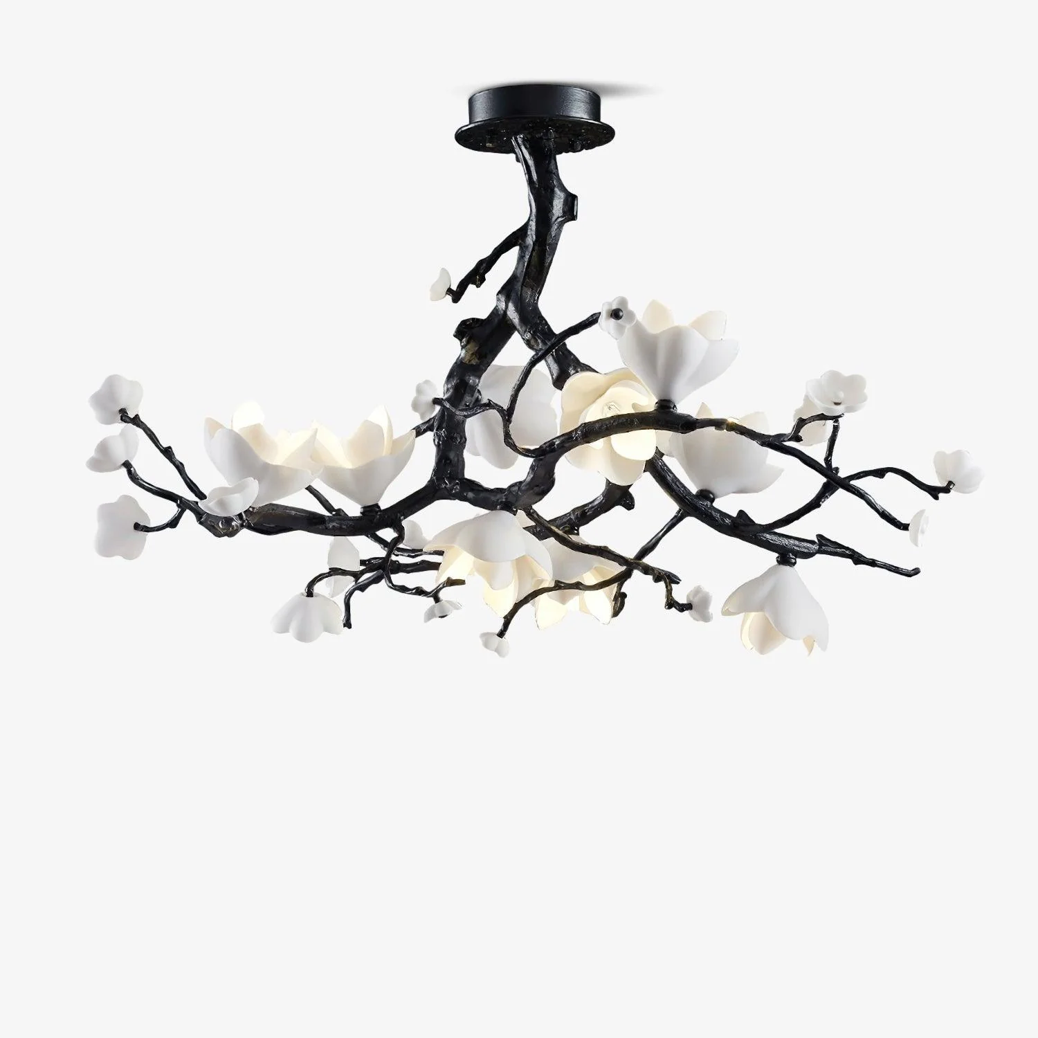 Black Branch Copper Tree Chandelier - Image 22