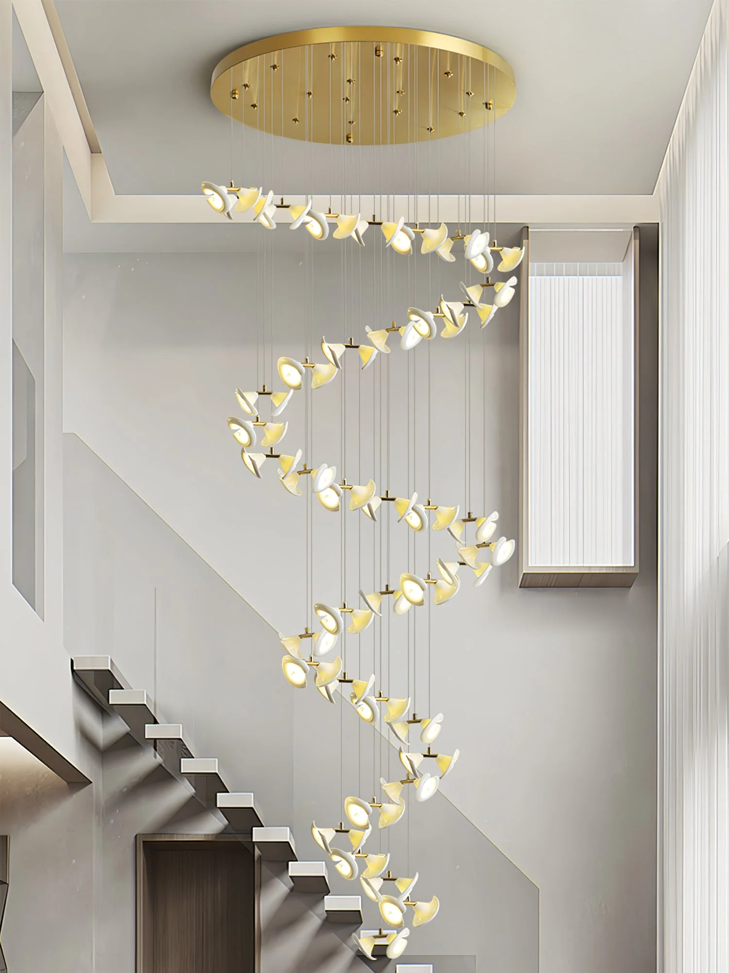 Blossom Double Horn Chandelier - Image 27