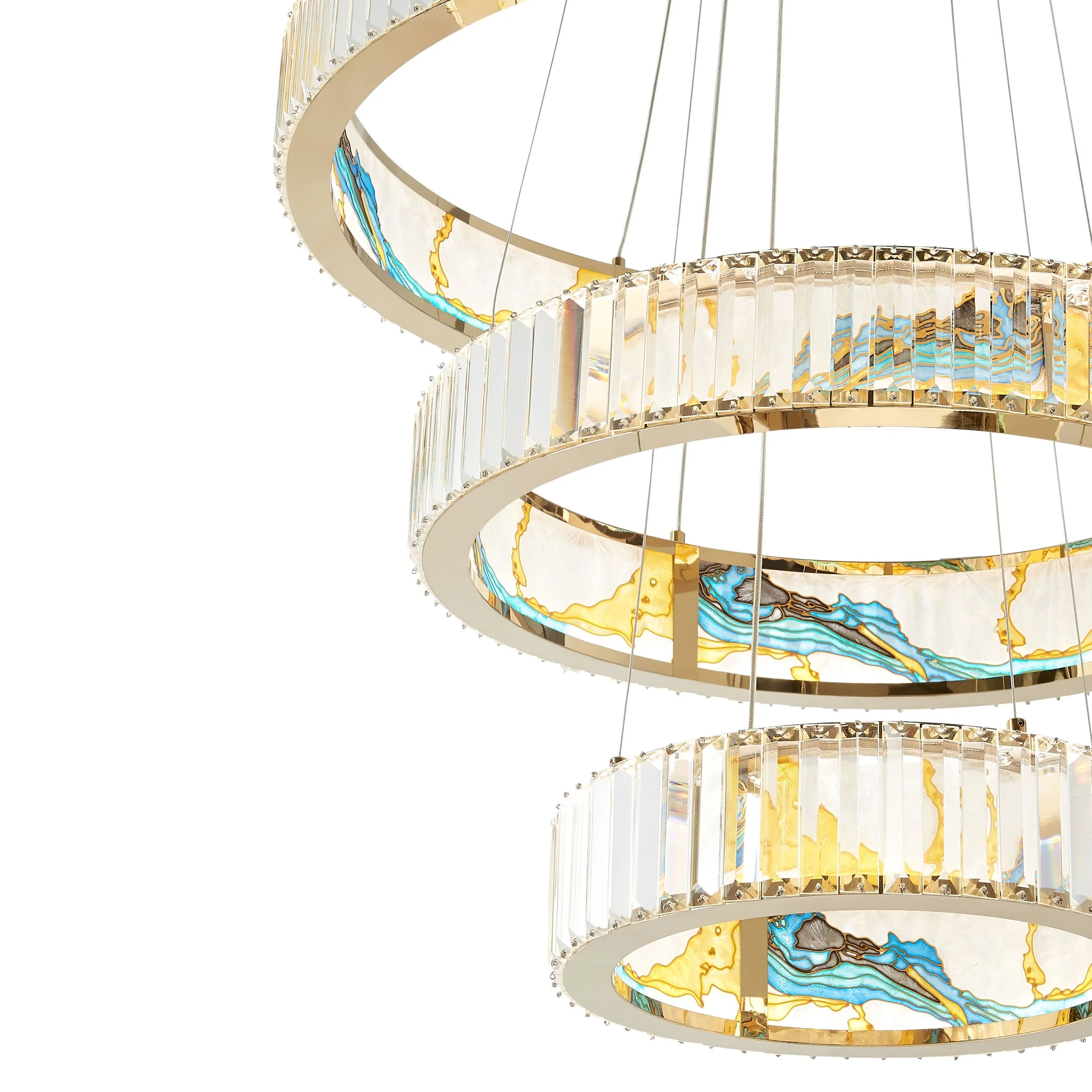 Boeseman's Colorful Chandelier - Three Tiers, Round - Image 3