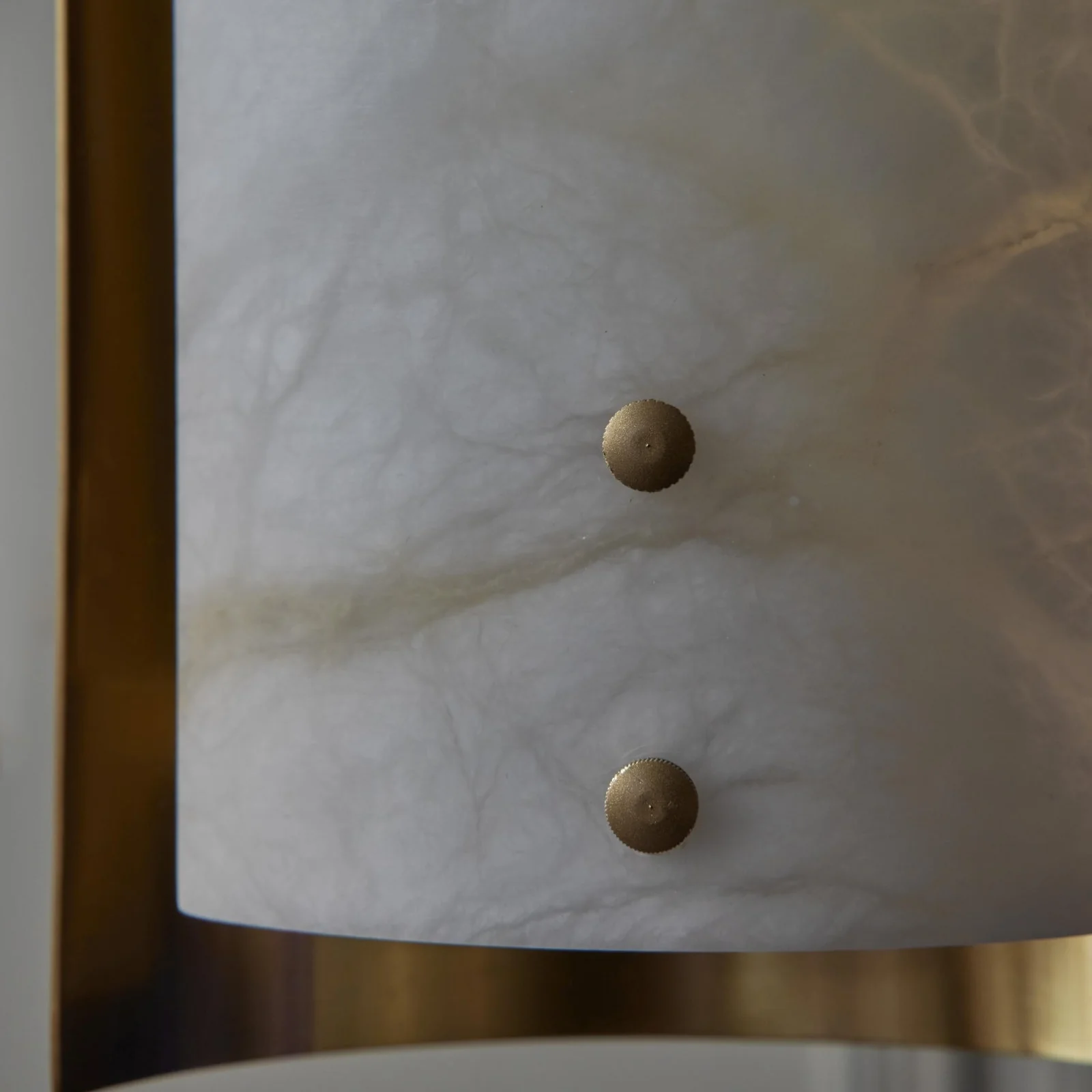 Brass and Alabaster Shield Chandelier - Image 7