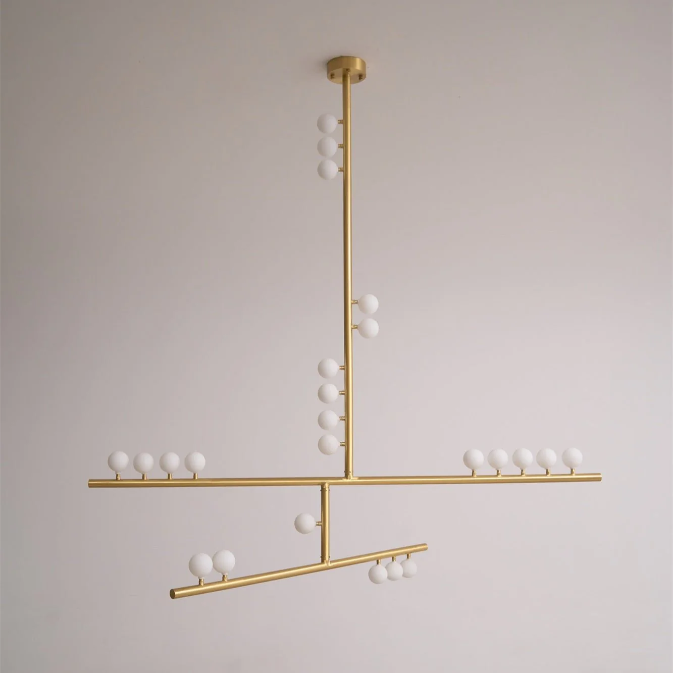 Brass Glass Drop Chandelier - Image 62