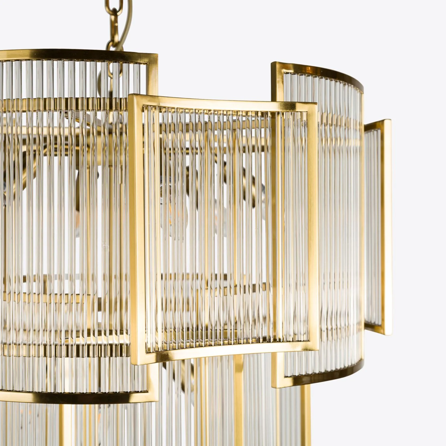 Brass Monte Carlo Grande Chandelier 26.8" - Image 13