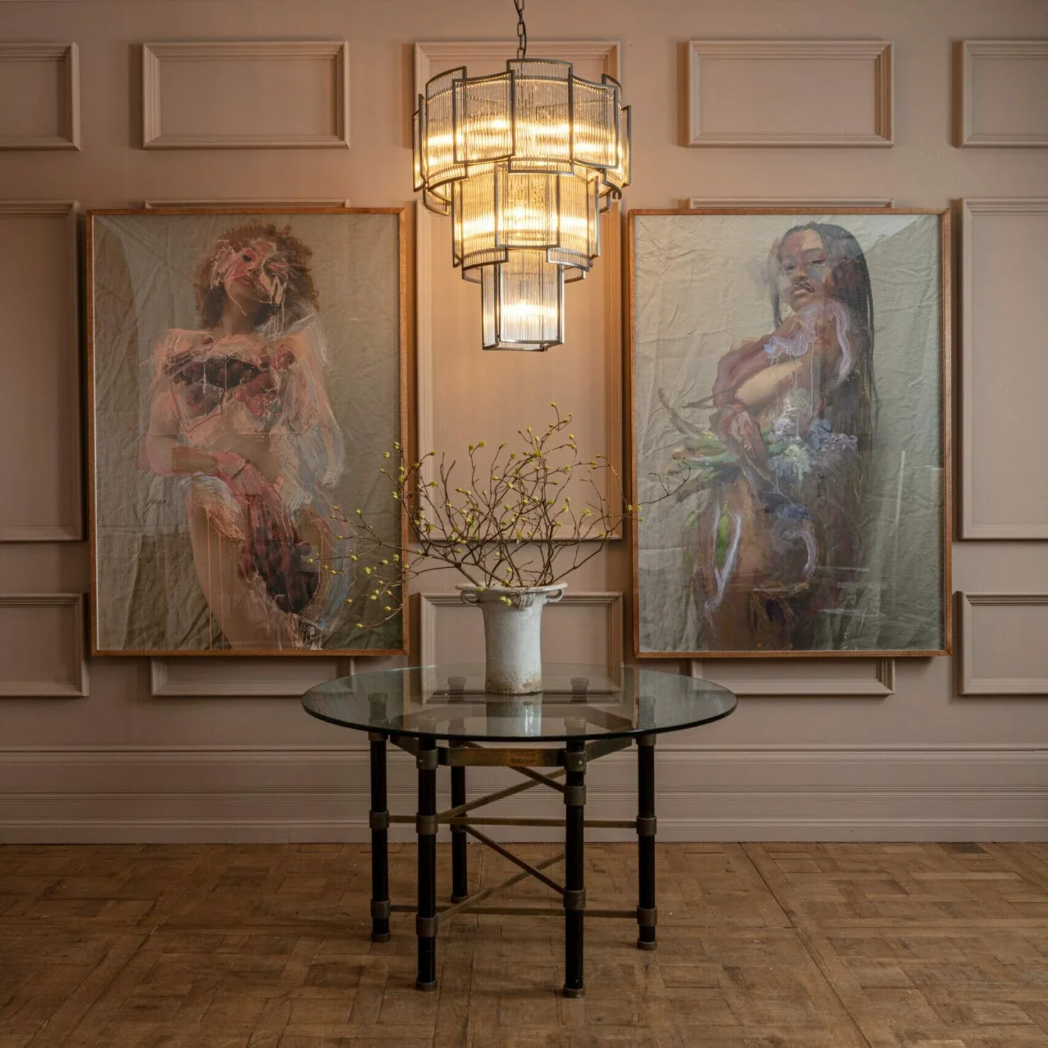 Brass Monte Carlo Grande Chandelier 26.8" - Image 2