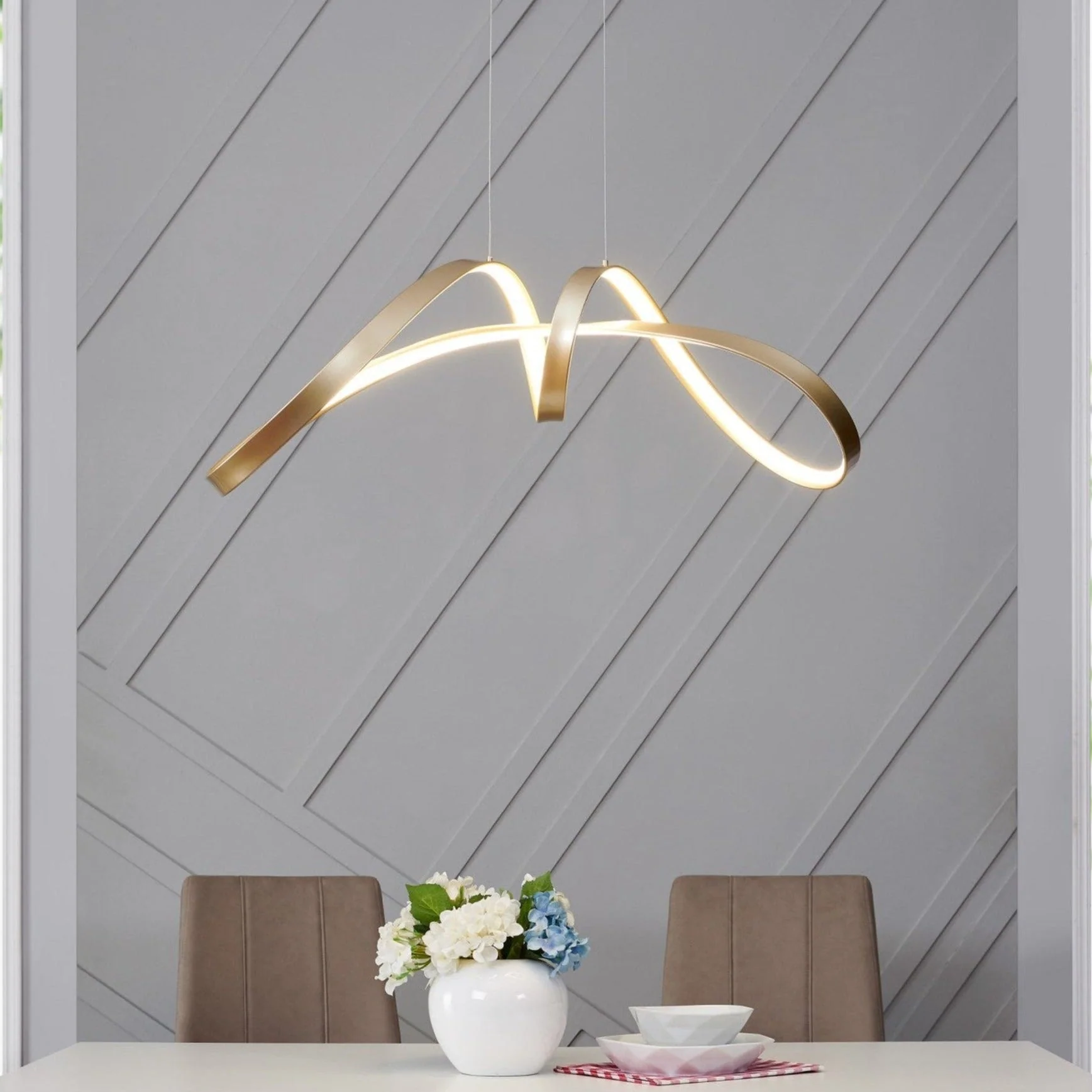 Bucharest LED Chandelier // Sandy Gold - Image 2