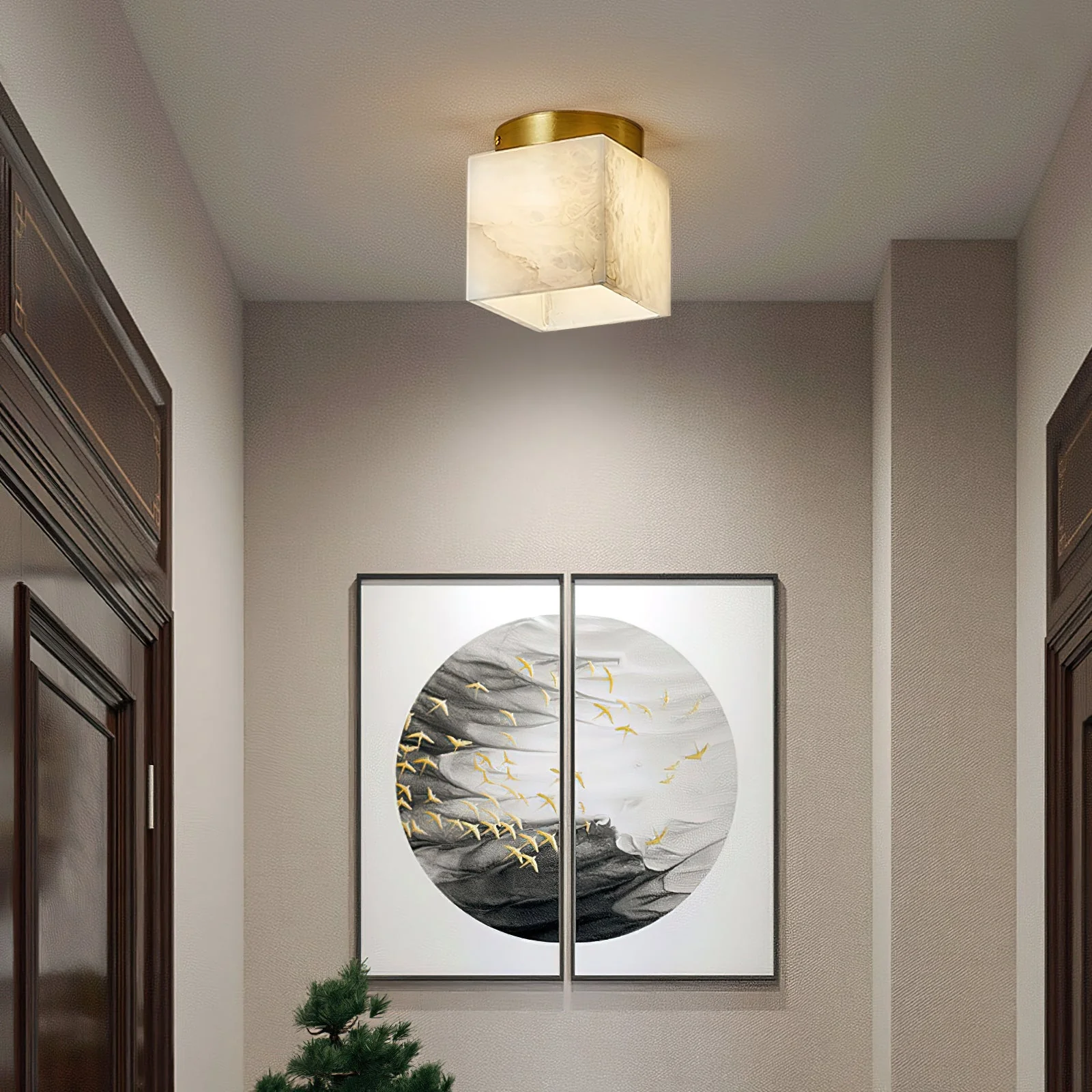 Budnick  Alabaster Ceiling Light - Image 5