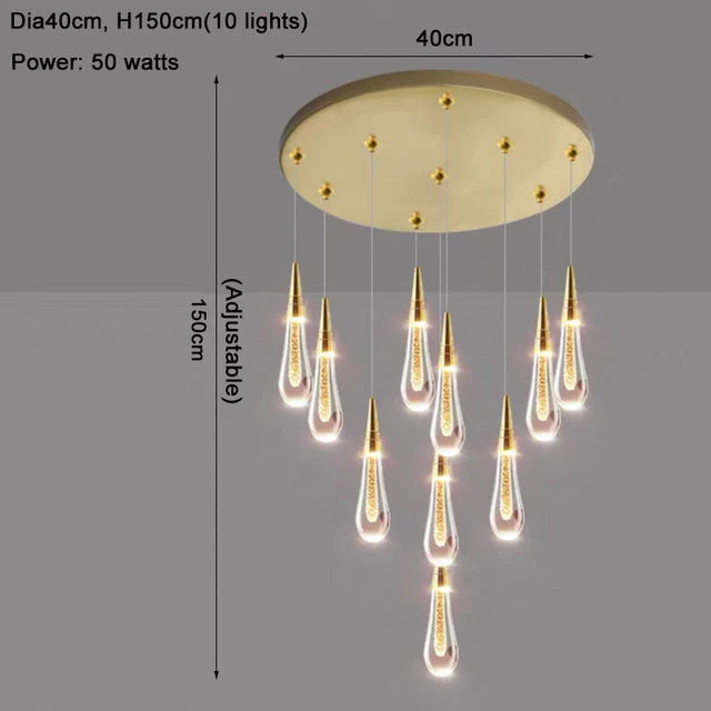 Cadere Water Drop Lighting Fixture - Image 13