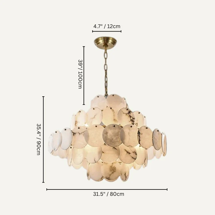 Caelum Alabaster Chandelier Light - Image 10