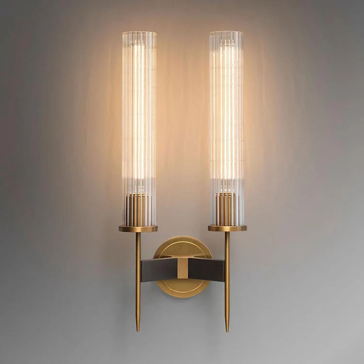 Candles Glass Shade 2-Head Wall Sconce - Image 5