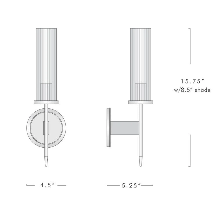 Candles Glass Shade Wall Sconce - Image 8