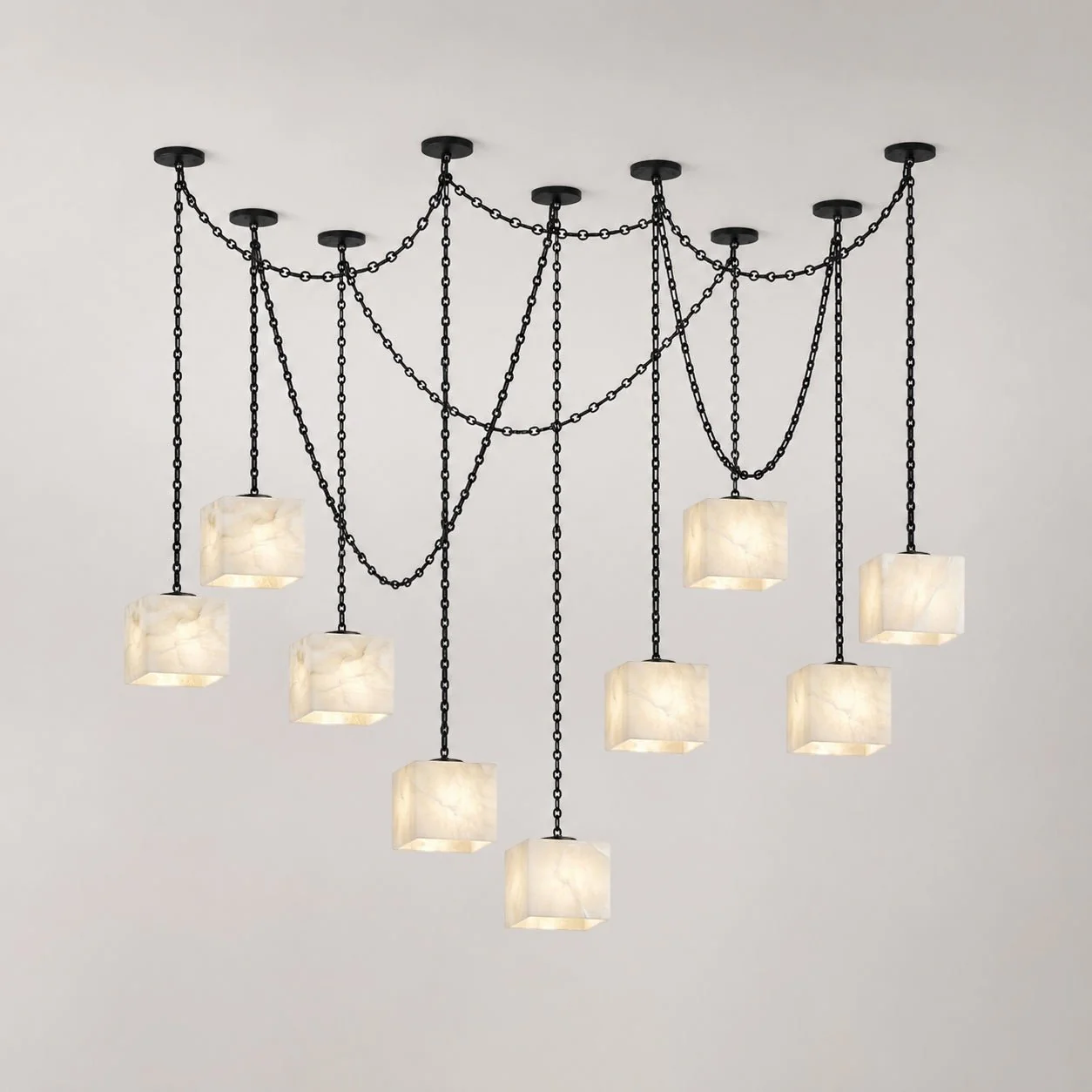 Cascade Chain Cube Chandelier - Image 13