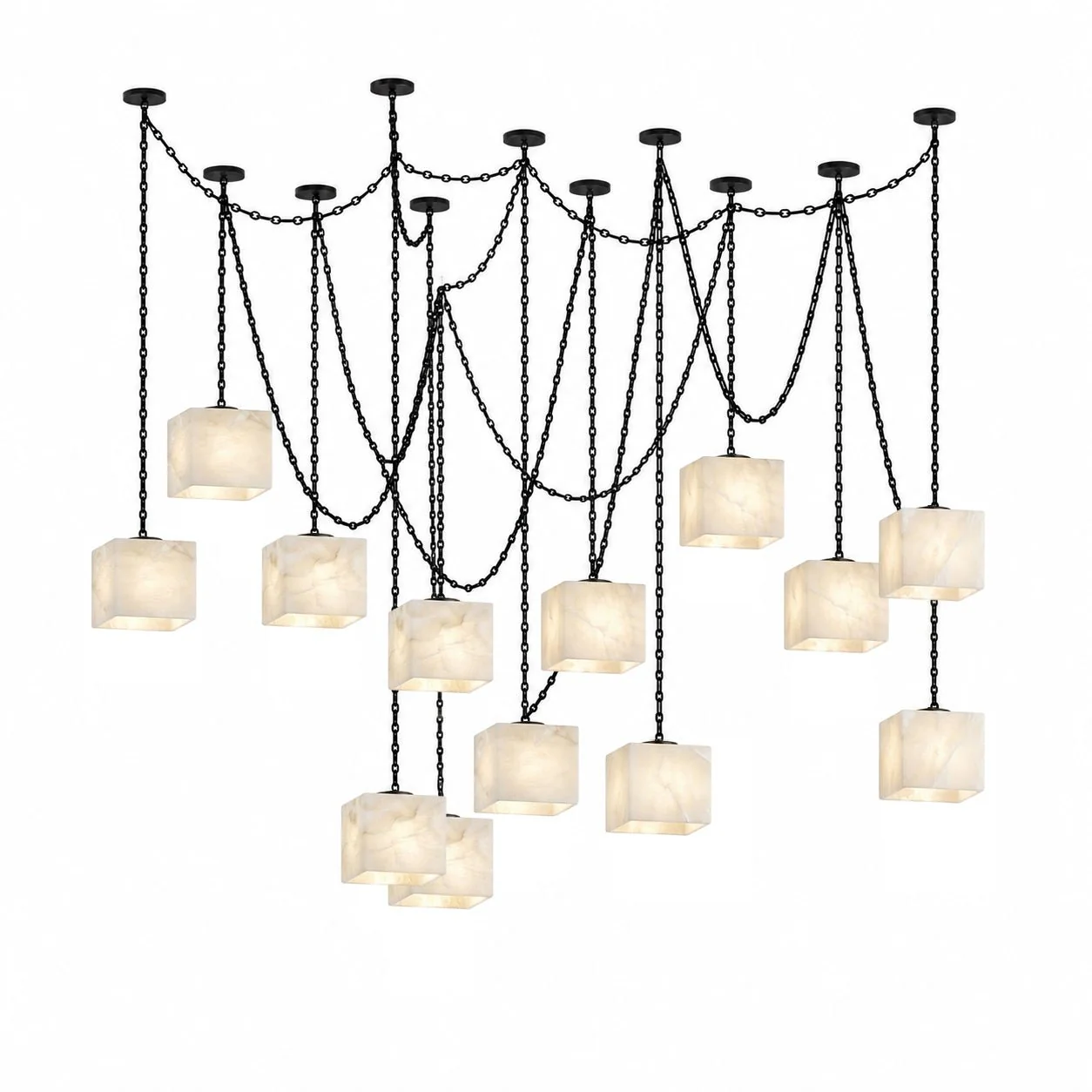 Cascade Chain Cube Chandelier - Image 15