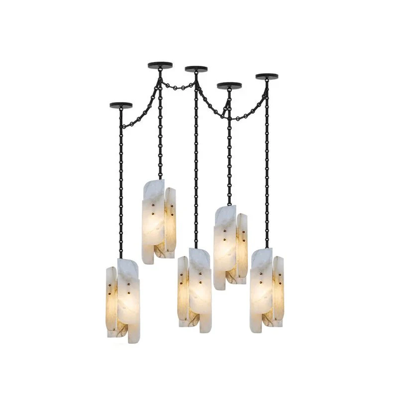 Cascading Chain Cluster Chandelier - Image 11